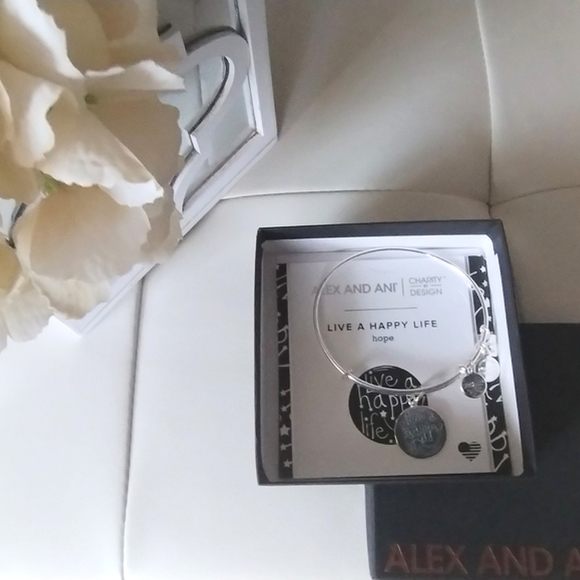 Alex and Ani Live A Happy Life Hope Charm Bracelet - Picture 8 of 13